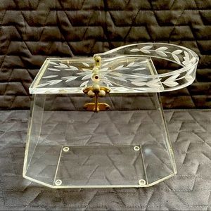 Vintage Clear Lucite Handbag